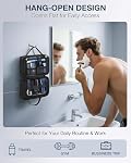 Marscamd Toiletry Bag with Travel Cube, Mens Water-Resistant Hygiene Bag, Versatile Organizer for Shaving Accessories, Bathroom and Shower Essentials, Black