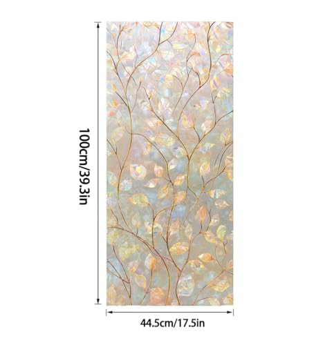 Film de ventana decorativo con diseño hoja de otoño 39x17.5 pulg miniatura 7