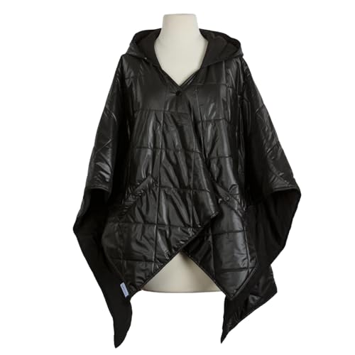Pufferrap | Women’s Rain Puff Pashmina Poncho Wrap Shawl Quilted Cape Water-Repellent, Reversible & Hooded Wrap2