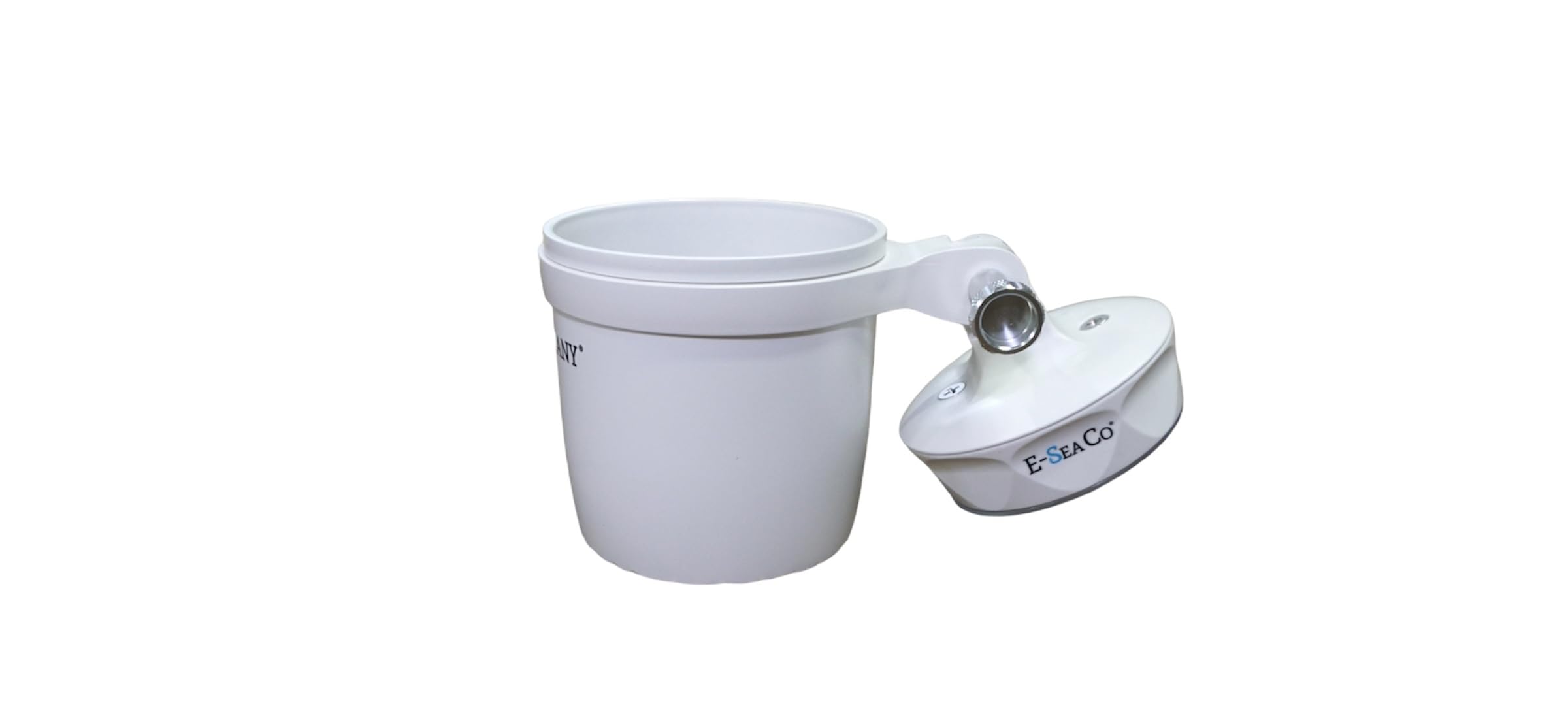 E-Sea Cup - Soporte de ventosa ajustable (blanco). Soporte de ventosa resistente. Perfecto para barcos, kayaks, cuatrimotos, carritos de golf, caravanas, coches, mientras acampas y