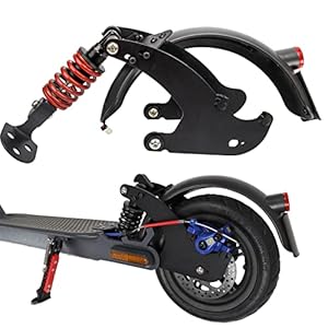 MotuTech Kit Amortisseur de Suspension Arrière pour Xiaomi Mi Electric Scooter 3 Trottinette Electrique + Garde-Boue Arrière + Feu arrière