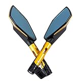 Universal Motorcycle Side Mirrors with 8MM 10MM Bolts Anti Glare Hawk-Eye Rear View Mirrors for GY6