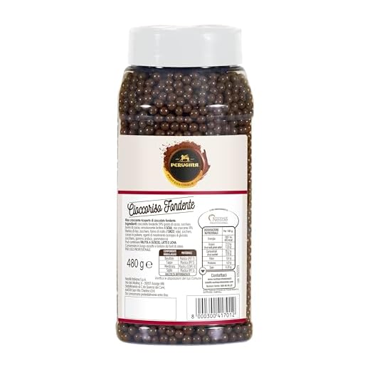 NESTLÉ PERUGINA PROFESSIONALE Cioccoriso Fondente Decorazione per Dolci, Barattolo 480 g