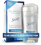 Secret Clinical Strength Antiperspirant Deodorant for Women, 3X Stress Protection, 72hr Sweat & O...