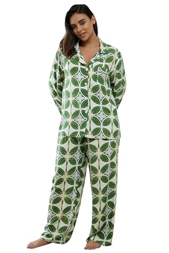 Image of YiNi LuLu Womens Pajamas Set 2 Piece Long Sleeve Sleepwear Button Down Pjs Lounge Set Nightwear with Pockets