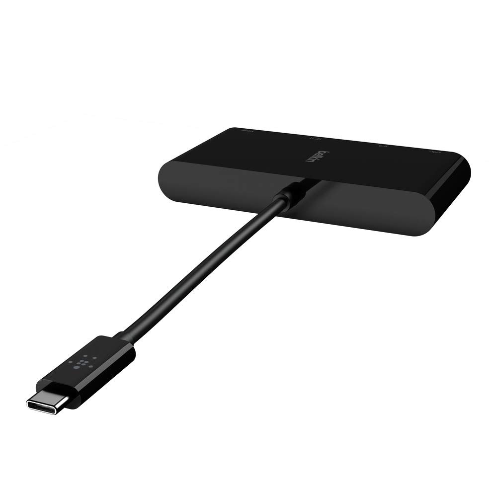 Belkin Adapter multimedialny USB-C (hub USB-C z VGA, 4K HDMI, USB 3.0, porty Etherne) do MacBook Pro, iPad Pro, Surface Pro, Chromebook i innych, AVC005