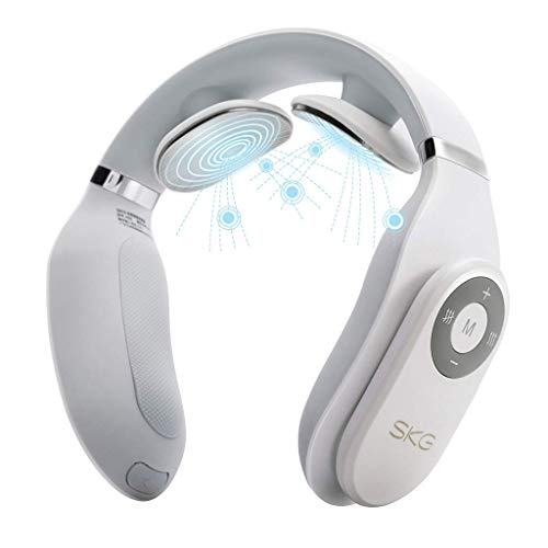 SKG Smart Neck Massager with Heat Portable Massage Equipment with Remote Control Cordless