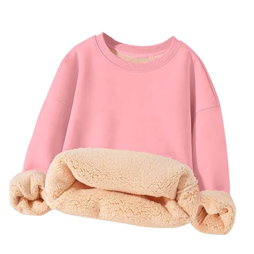 Sweatshirt for Unisex Boys Girls Warm Sherpa Lined Crewneck Pullover Cotton Casual Fall Clothes Sweatshirts 2025
