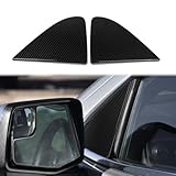 Fewshaw Carbon Fiber Style Front Side Window Triangle Cover Trim Exterior Accessories for 2019-2025 GMC Sierra/Chevrolet Silverado 1500