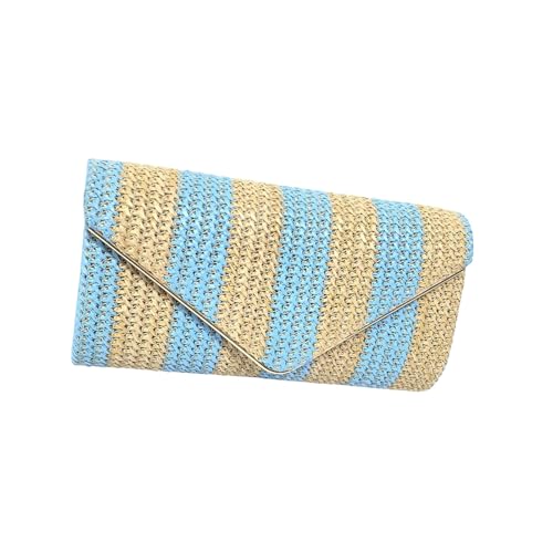Sac messenger en paille pour femmes sacoche rayée été