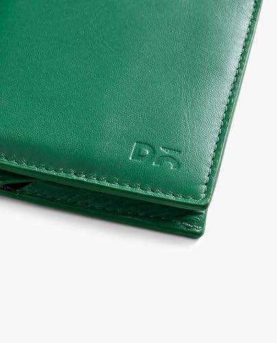 Image of DailyObjects Green Even Bi-Fold Wallet | Men | Premium Design | Full-Grain Leather | Gents Wallet Branded | Handcrafted | Guys | Card Holder | Dedicated Sleeve | Flap Pocket