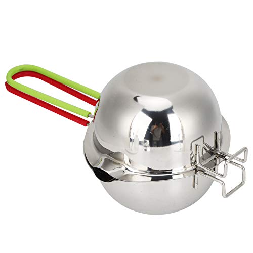 Double Boiler Pot, 2Pcs 400Ml Stainless Steel Melting Pot Small Milk Pan Chocolate Melting Water Heating Melting Pot For Butter Chocolate Cheese (Green+Red) #TOP5