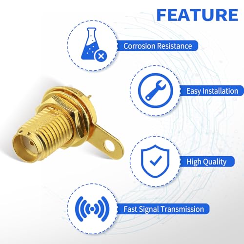 Conector SMA hembra panel con 5 piezas miniatura 5