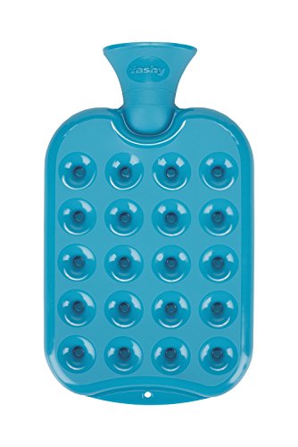 Fashy GmbH Motif nid d'abeille Bouteille d'eau chaude, 1.2 litre, Pétrole