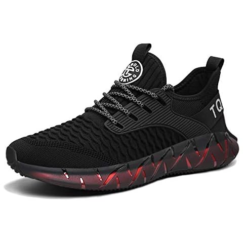 Men Women Trainers Running Shoes Sports Shoes Walking Fitness Gym Jogging Athletic Sneakers Black 45 Cover