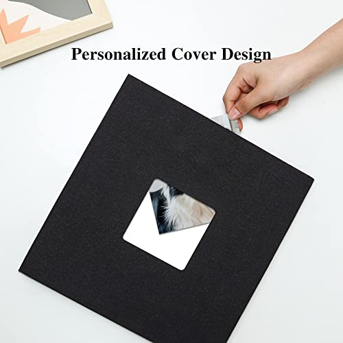 Vienrose JTB-ZNKC-S-BLACK Large Photo Album Self Adhesive For 4X6 8X10 Pictures Linen Scrapbook Album Diy 40 Blank Pages thumb #1