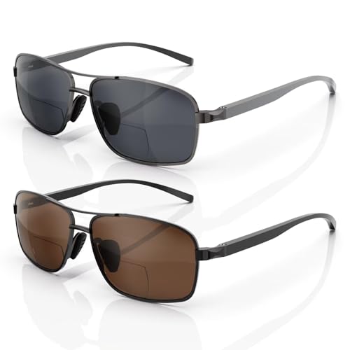 Liansan LS8015BS-2P150 2Packs Premium Metal Bifocal Sunglasses cover