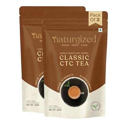 Image of Naturgized Second Flush Classic CTC Tea 500g (2x250g) | Single Grown High Origin, Second Flush Premium CTC Granules, Strong Kadak Chai Patti, Rich Aroma & Robust Flavour