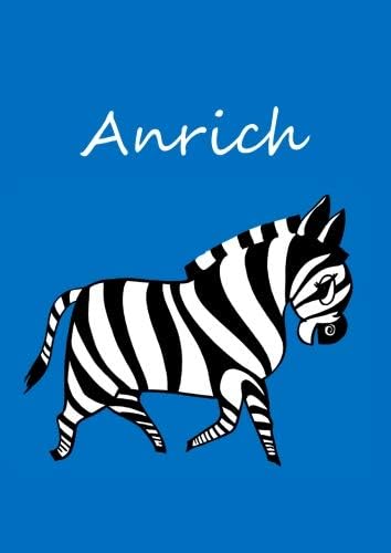 Anrich: individualisiertes Malbuch / Notizbuch / Tagebuch - Zebra - A4 - blanko (German Edition)