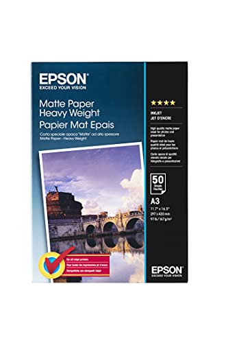 Epson C13S041261 Matte heavyweight Paper Inkjet 167g/m2 A3 50 Blatt Pack