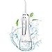 Irrigador Bucal Profesional Portátil con 6 Boquillas 5 Modos 300ML Irrigadores Dentales IPX7 Impermeable Limpieza Dental para Ortodoncia, Placa, Implantes Limpieza en Casa/Viaje (Blanco)