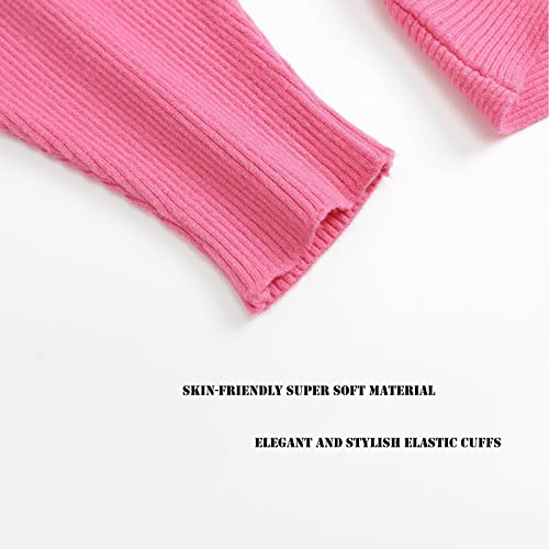 Image of Blostirno Women's Boat Neck Batwing Sleeves Dolman Ribbed Knitted Sweaters Pullovers Tops