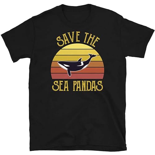 vdk Save The Sea Pandas Killer Whale Orca Marine Mammal Short-Sleeve Unisex T-Shirt 3XL