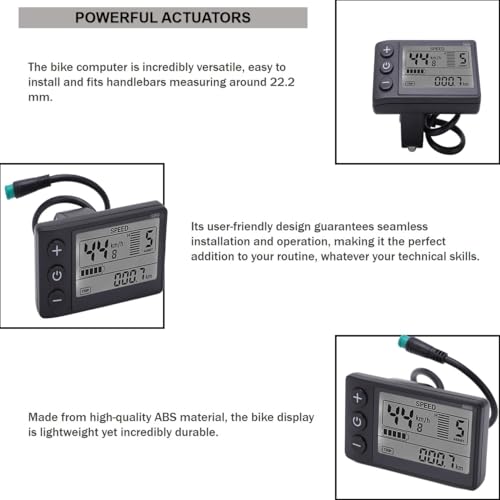 Écran LCD pour vélo électrique S866 étanche à opération simple - 5