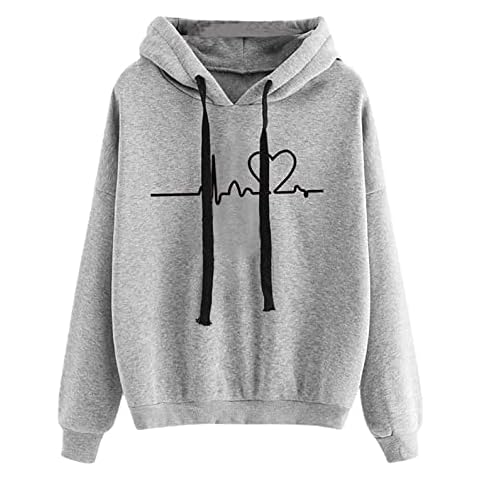 Generic Damen Hoodie Herbst Winter Hoodie Frauen Sweatshirt Pullover Oberteile Langarmshirt Kapuzenpullover Mode-Bequem-Casual Pulli Cover