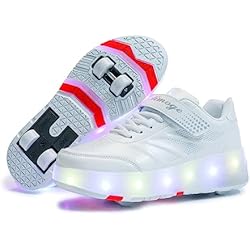 Patines Ruedas Pequeñas Husk'Sware Patines de ruedas para niños, 4 ruedas, 16 LED, modelo colorido, niños y niñas, patines de ruedas, zapatillas, puede recargar fiesta cumpleaños Navidad
