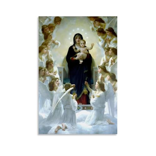 PANTTING Póster de la Virgen María de la Señora de los Ángeles, lienzo estético para pared, decoración del hogar, dormitorio, sala de estar, 30 x 45 cm, estilo sin marco