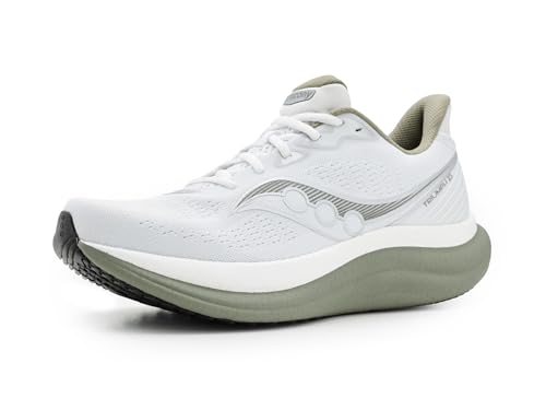Saucony Herren Triumph 23, WeiĂź/Lorbeer, 15