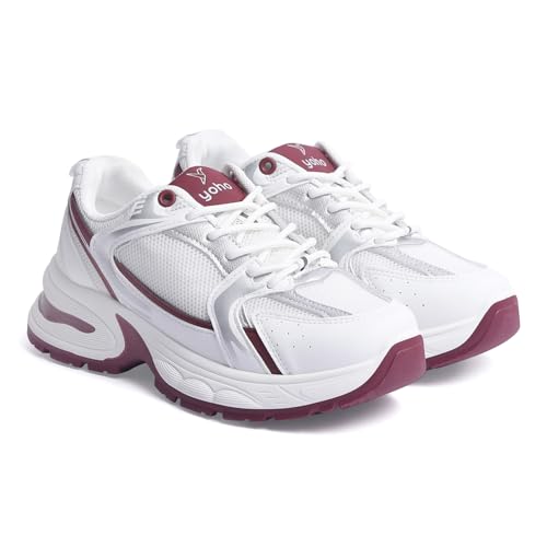 Image of YOHO Women's Chonks Sporty Comfortable Chunky Sneakers | Lightweight & Breathable | Everyday Shoes for Woman /Girls