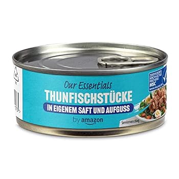 by Amazon Thunfischstücke in eigenem Saft und Aufguss 145g 1er-Pack
