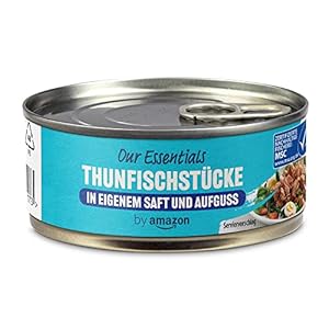 by Amazon Thunfischstücke in eigenem Saft und Aufguss, 145g (1er-Pack)