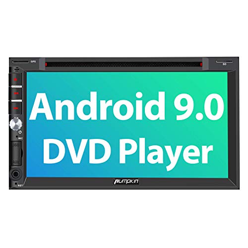 PUMPKIN Android 9.0 Double Din Car Stereo with DVD Player, GPS, WiFi, Fastboot