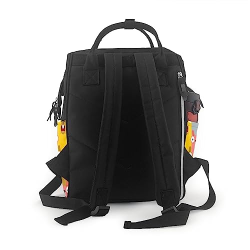Sac à dos d'école décontracté multicolore taille unique - 3