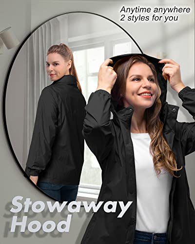 33,000ft Women's Lightweight Packable Rain Jacket - Your Stylish Companion for Hiking, Travel, and More! - Image 3