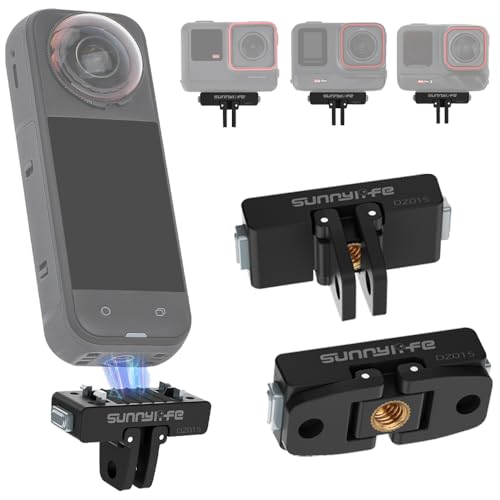 for insta360 Ace Pro 2/Ace Pro/Ace マグネットマウント 磁気マウント クイックリリース for insta 360 Ace Pro 2 アダプター 折り畳み式 1/4ネジ穴 for GoPro ミニ三脚 車載/バイク/バッ