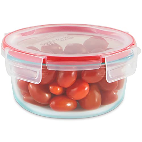 4-Cup Pyrex Freshlock Airtight Glass Food Storage Container with Leakproof Lids - Microwave, Freezer, Dishwasher Safe