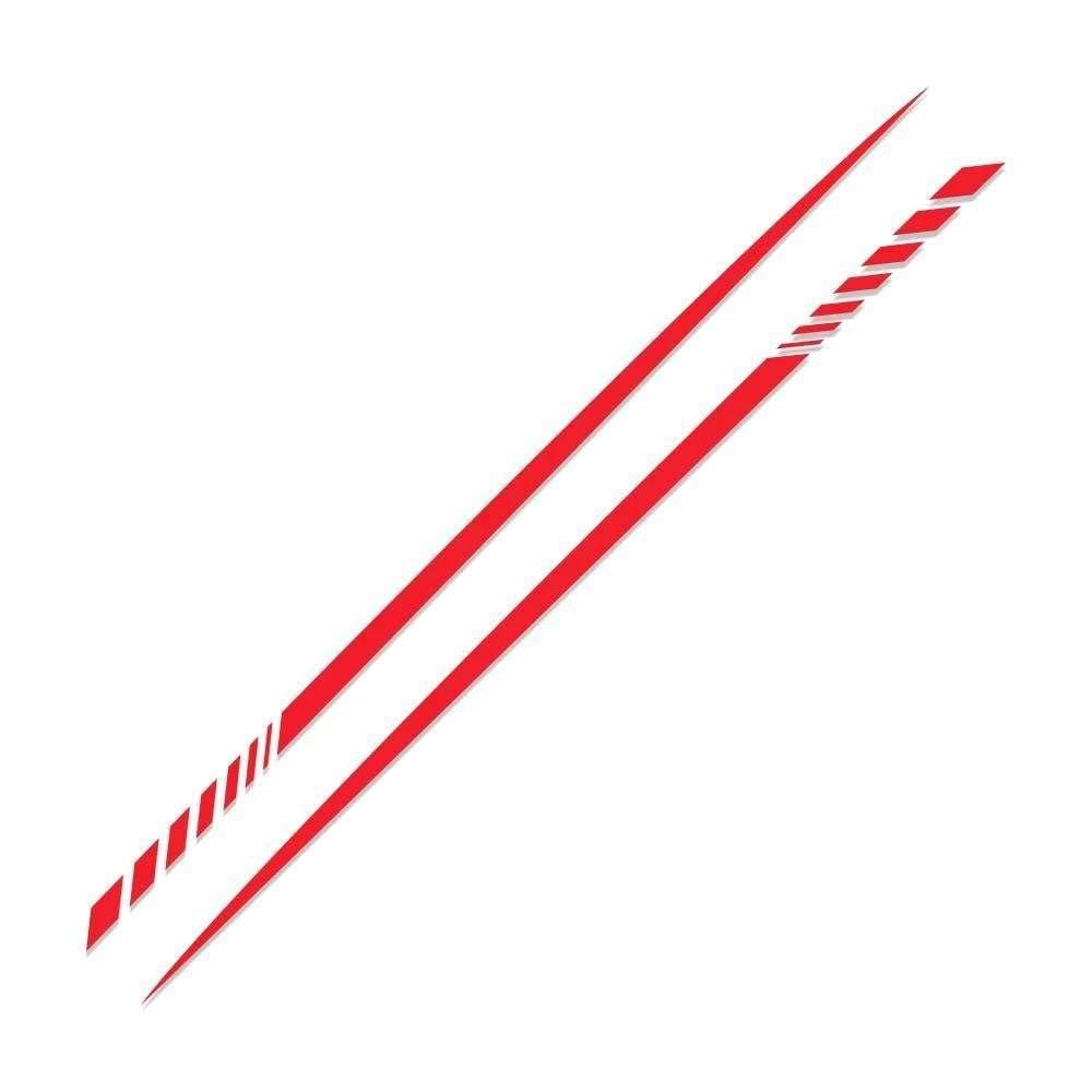 2pcs Car Long Stripe Waist Line Stickers Auto Both Side Body DIY Decals Racing Sport Styling Tuning Accessories