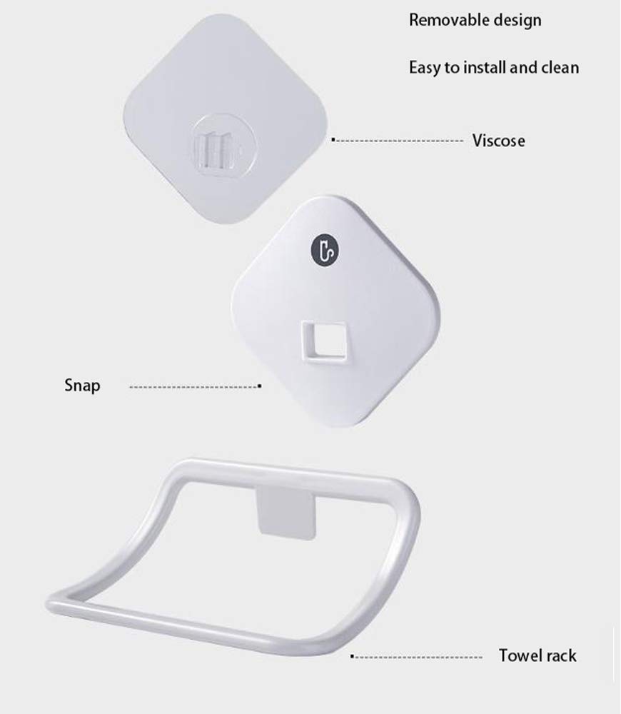 Anello portasciugamani a Parete, Anello per Appendere Asciugamani, portasciugamani da Bagno, portasciugamani da Cucina, portasciugamani in plastica, Anello portasciugamani, portasciugamani,