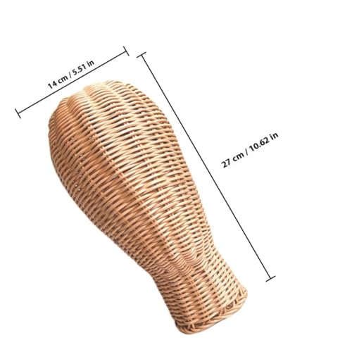 Support pour perruques présentoir chapeau rotin tressé rangement - 7