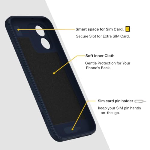 Image of Outlouders Back Cover for Redmi Note 17 5G | Soft Matte Silicone | Magnetic-Safe Logo Design (Magnetic-Safe Not Compatible) | Shockproof | Protective Bumper Case (Blue)