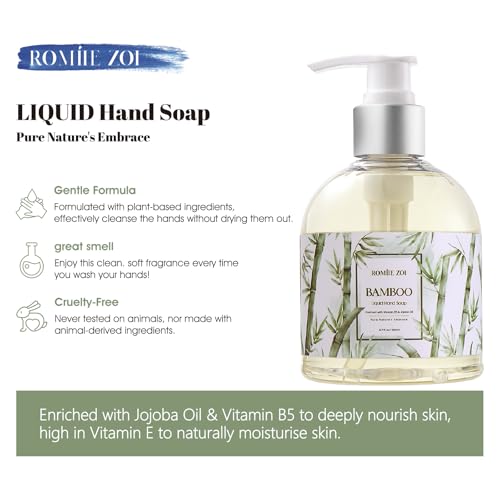 Image of ROMIIE ZOI Liquid Hand Soap- Bamboo-260ml / 8.7 fl.oz with Gift Box