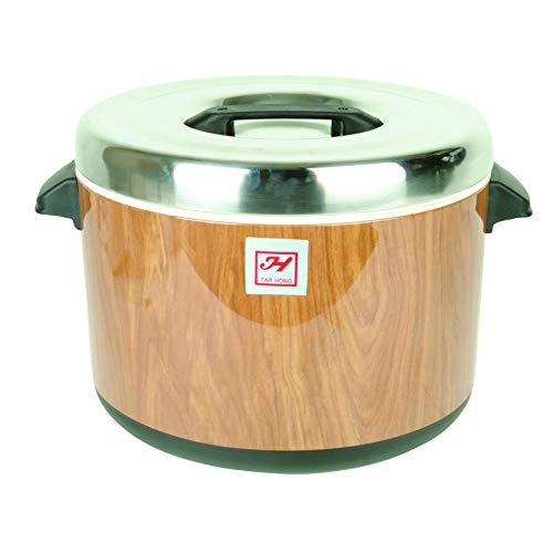 Thunder Group SEJ71000 Sushi Rice Container, 40 Cup Capacity, Non-Electric, Insulated, Stainless Steel Cover & Lining, Woodgrain Finish, NSF image 2