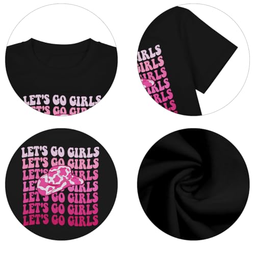 Image of Girls Western Shirt Toddler Tassels Cowgirl T-Shirt Im The Problem Country Concert Shirts Summer Short Sleeve Top