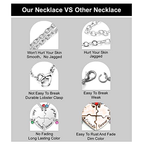 Image of Jovivi Best Friends Forever and Ever Friendship Necklaces for 3 /4pcs