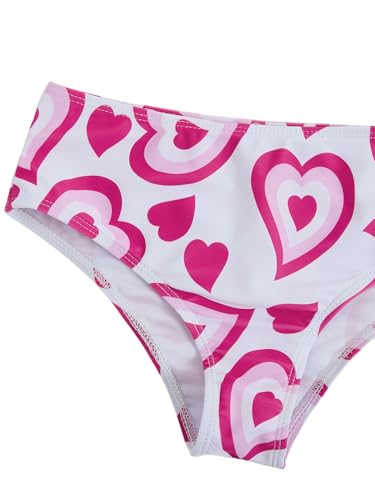 SHENHE Girl's 3 Piece Ruffle Trim Swimsuit Cute Heart Print Bathing Suit with Cover Up Skirt4