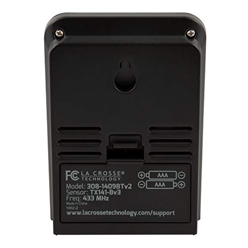 La Crosse Technology 308-1409BT-CBP Black Wireless Temperature & Humidity Station with Time by La Crosse Technology - Image 5